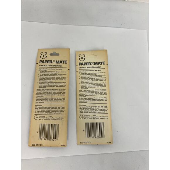 2 Vintage 1983 Paper Mate Refill Leads .7mm (30 leads) NIP! - Picture 6 of 6